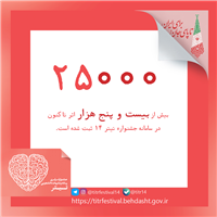 آمار تعداد آثار ارسال شده به 25000 اثر رسید.